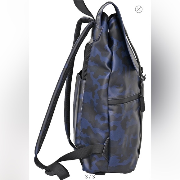 NEW🖤💙Duchamp Foldover Rubberized Backpack in Navy Camo - Picture 3 of 9